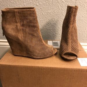 Ash June perforated wedge bootie